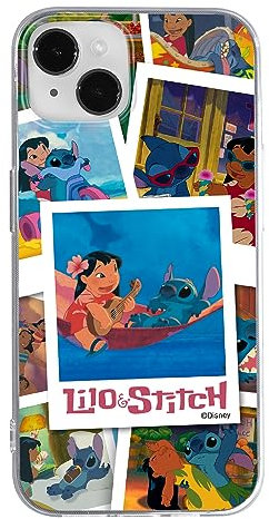 ERT GROUP mobile phone case for Iphone 14 PLUS original and officially Licensed Disney pattern Lilo & Stitch 001 optimally adapted to the shape of the mobile phone, case made of TPU