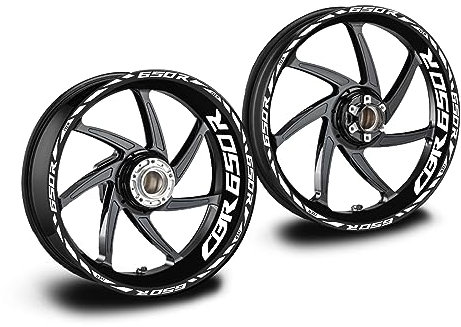 Adesivi cerchi moto compatibile con honda cbr 650 r 17 pollici (rosso)