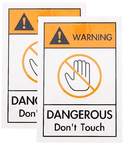 Ciieeo 2stücke Berühren Aufkleber Runde Warnzeichen Vinyl Selbstklebendes Warnaufkleber Keine Touch Zeichen Für Lager Gerätefabriken