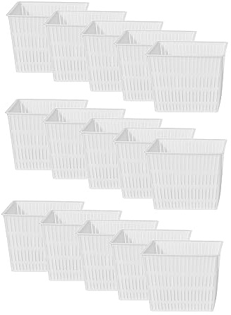 AlcoFermBrew 15er Set Käseform 10.2 x 8.6cm – Kunststoff – Weiß – BPA-frei – Spülmaschinenfest – Made in Italy