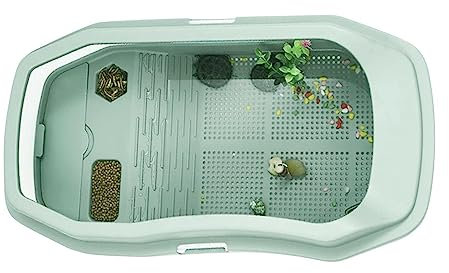 Acquario per Tartarughe - Habitat con Coperchio, Allarga L'habitat, Carro Armato per Tartarughe, Accessori Antiscivolo