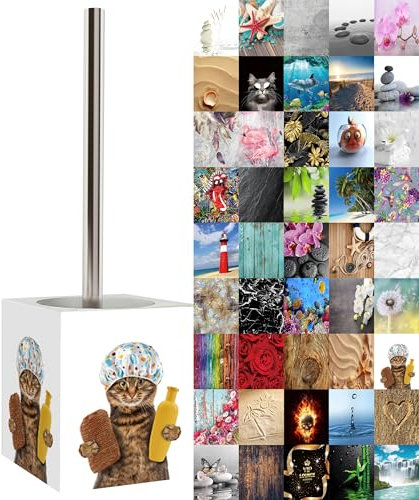 Sanilo WC Bürste, viele schöne Klobürsten zur Auswahl, hochwertige Qualität, Elegantes Design (Shower Cat)