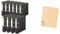 Original DINOR Ordner-Wolkenmarmor-Recycling 10er Pack 5 cm breit DIN A4 schwarz Aktenordner Briefordner Büroordner Grüner Balken Blauer Engel & Original Falken 100er Pack Trennblätter
