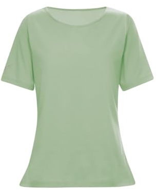 Trigema Damen Trigema T-Shirt Deluxe Baumwolle mit Kristallsteinen T-Shirt (1er Pack)