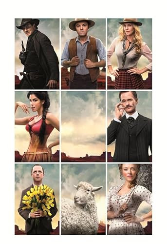 A Million Ways to Die in the West 2014 1 Poster A0 – Wandkunst, Heimdekoration, Filmposter, Leinwand, Film, Kino, Retro, Vintage, Kult, klassisch, Nostargic, Saga, moderner Nachdruck, wir drucken