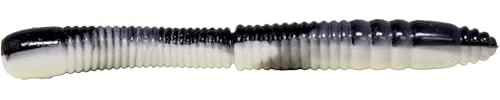 FTM Lifter Lures Wurmy Cheese 6,5cm - 10 Gummiwürmer, Farbe:White/Black