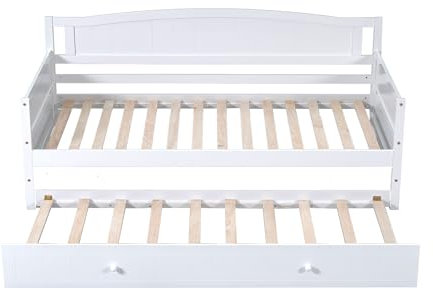 Generisch Day Bed, Sofa Bed with Bed Frame, Single Bed for Guest, Pull-Out Bed Frame, Suitable for Living Room and Bedroom (90 x 190 cm)