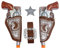 Cowboypistole,Cowboy Gürtel Kinder,6 Stück Cowboy Kostüm Kinder Zubehör,mit Halfter und Gürtel Fünfzackiges Sternabzeichen,für Carnival Halloween Motto-Party Cosplay
