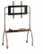 Rolling TV Stand with TV Mount, Modern TV Stand with Storage Shelves and Hole Plate, Metal Mobile TV Stand with Wheels for All Brands of 43-65inch TVs(Style 1)