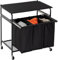 Large Laundry Sorter Cart with Ironing Board 3 Bags and 4 Heavy Duty Wheels for Clothes Storage and nization