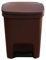 Poubelle en plastique de 10 l - Poubelle de cuisine - Poubelle de salle de bain - Poubelle de cuisine - Nettoyage et polissage (marron, taille unique)