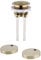 Brushed Brass Dual Flush Close Coupled Toilet Button & Seat Hinge Cover Plates