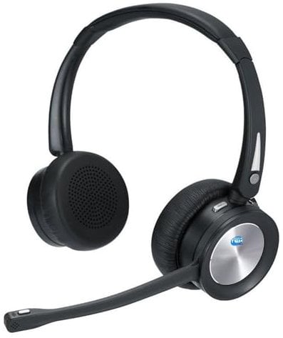SIMPLETEK - Sonnet Duo Wireless Kopfhörer | Call Center/Steuergerät - Bluetooth-Verbindung - Stereo | Modell PX-HSBT201