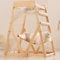 Cat Tree For Indoor, Wooden Cat Tower With Hammock, Straching Post Cat Climbing Net, Top Perch And Toddler Step Climbing Frame, Trapezoidal Freestanding Pet Furniture For Indoor Cats