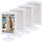 4 Stück Bilderrahmen Doppelseitig 10 x 15 cm, Bilderrahmen Stehend, Jeder Rahmen Hält 2 Bilder, Stehender Bilderrahmen Weiß, Stehend Doppelseitiger Fotorahmen Mit Einsätzen, für Foto, Hochzeit, Party