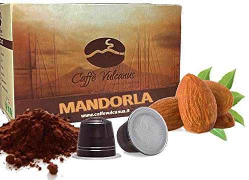 Caffé Vulcanus - Capsules compatibles avec Nespresso (50 Capsules, Amande)
