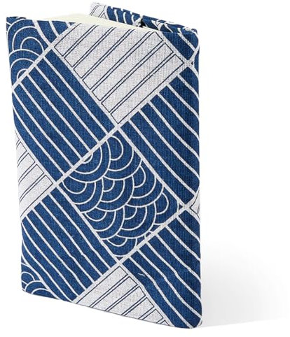 SUPERFINDINGS A5 Book Covers Cotton Linen Stripe Washable Book Covers Fabric Books Sleeve Soft Cloth Books Protector Sleeve Paperback Protector for Hardcover Novels Reader