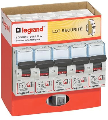 LEGRAND | Multipack 5 Disjoncteurs 10A, DNX3, Arrivée Haute Et Sortie Basse Par Bornes Auto, Alimentation Par Peigne, Visualisation Immédiate Du Circuit Défaillant