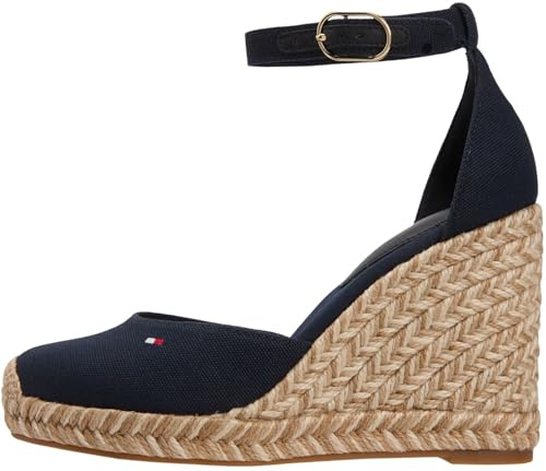 Tommy Hilfiger Damen Flag High Wedge Espad Closed Toe Fw0fw09225Keil-Espadrilles