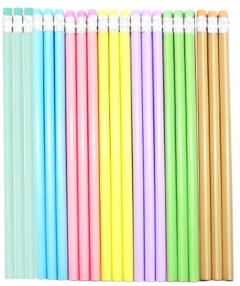 KEMUZ 21 Stück Glücksstift Bleistifte,Woody Stifte,Das Holzbleistifte Set Hb Bleistift Mehrfarbig Graphitstifte Set Zum Zeichnen Schreiben Schreibwaren Für Grundschule Schulanfang Geschenk(7 Farben)