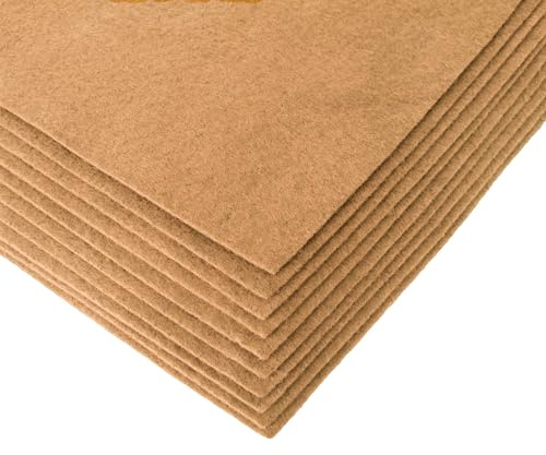 maDDma Bastelfilz Bögen 10er-Pack Flex Filz DIN A4, Stärke 1,5-2mm, Filzplatte, 50 Farben