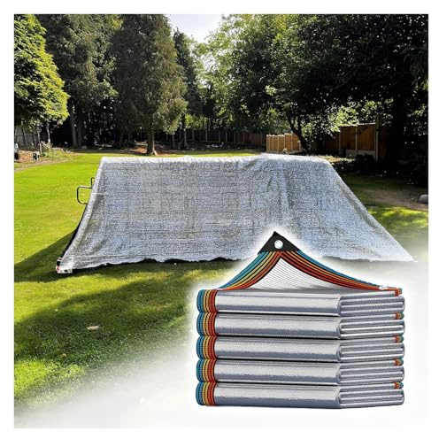 Tissu d'ombrage réfléchissant 99% Aluminium - Toile d'ombrage, Feuille d'aluminium réfléchissante, Protection Solaire pour Pergola, Terrasse, Serre, Poulailler, Plantes(4x7.0m/13.1x23.0FT)