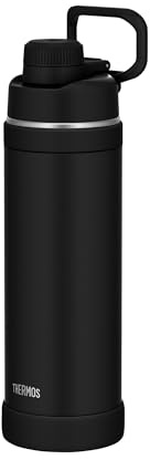 THERMOS ULTRALIGHT MAX Isolierflasche 1,00 l, 24 h kalt, black mat | 12 h heiß, ultraleicht, absolut dicht, Edelstahl-Trinkflasche mit Tragegriff, für Sport, Outdoor & Reisen, schwarz