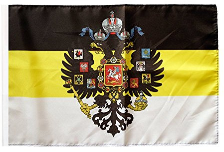 Flaggenfritze Flagge/Fahne Russland Romanow mit Wappen 1858-1883 + gratis Sticker
