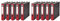 Leitz hochwertiger Ordner 180°, schmal | 10er Pack, rot, 1