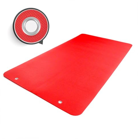Sport-Tec Gymnastikmatte, Yogamatte Yogamatte Gepolstert & rutschfest für Fitness Pilates & Gymnastik mit Tragegurt - Maße 180cm Länge 100cm Breite inkl. Ösen