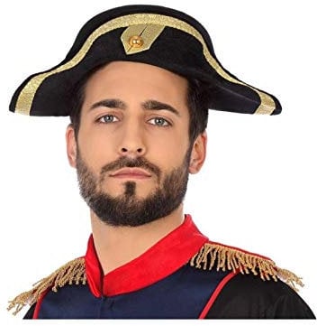 Atosa 49312 Captain General Hut Napoleon, Schwarz, Unisex – Erwachsene