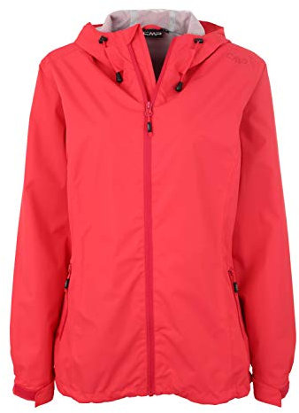 CMP Giacca Pioggia In Poliestere Antistrappo da Donna, Corallo, XS
