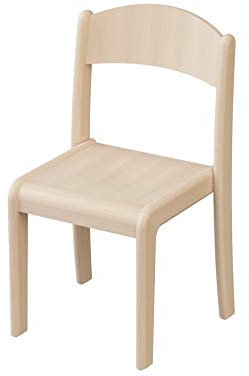 edu fun 43285 Stapelstuhl 2-er Set, Kinderstuhl, Buche Sitzhöhe 35 cm 2-er Set Kindermöbel Kindergartenerprobt