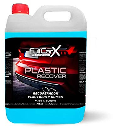 AutoFullCar Rénovateur plastiques pour voiture FullCarX 5 litres | Nettoyage et restauration intérieur/extérieur | Hydrateur, lustrant, finition satinée, detailing professionnel