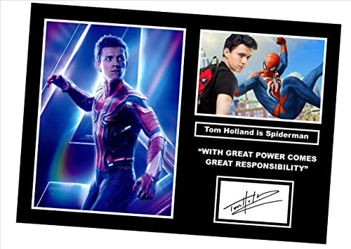 SIGNED BY THE STARS Tom Holland Spiderman Avengers Autogramm-Kunstdruck