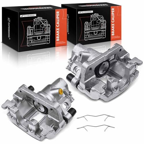 A-Premium Disc Brake Caliper Assembly with Bracket Compatible with Select Ford Models - EcoSport 2018-2020, Focus 2012-2018 - Rear Driver and Passenger Side, 2-PC Set
