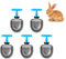 Chacerls Distributeur Eau Lapin, 5 Pièces Abreuvoir en Acier Inoxydable, Accessoires Automatiques, Mamelon Bol à Boire, Accessoire de Ferme (Small Bowl)