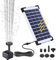 Panel solar, fuente solar, 1,2 W, bomba de agua solar, bombas para fuentes, con 6 boquillas ideal para baño para pájaros, acuario, estanque y decoración del jardín