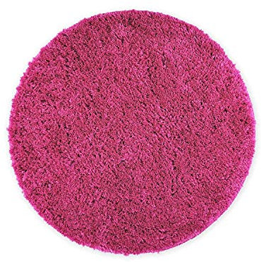WohnDirect Tapis de Bain Rond Rose - Ø 56 cm - pour créer Un Set de Tapis de Bain - Antidérapant, Absorbant et Doux