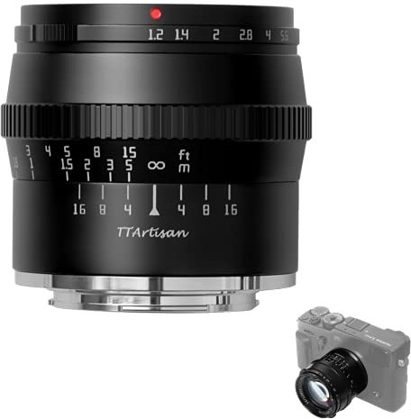 TTArtisan Objectif APS-C F/1.2 50 mm Mise au point manuelle Compatible avec appareils photo Leica monture L TL2 T TL CL Sigma FP