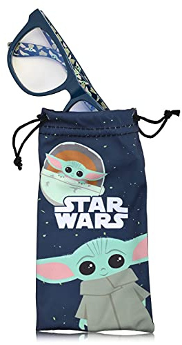 Star Wars Baby Yoda Blue Light Blocking Glasses with Pouch Computer Glasses Video Gaming Eyewear Protection (Baby Yoda Blue)