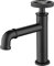 VVW&LIU Robinet de lavabo de Salle de Bain en Laiton Noir Mat de Style Industriel Robinet d'eau Froide pour lavabo monotrou, H