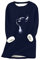 Yming Frauen Teddy Fleece Pulli Katze Warm Sweatshirts Nachahmung Lammhaar Langarm Pulli M-Navy Blau XXL
