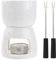 DOITOOL 1 Set Cheese Hotpot Buffet Warmer Essential Oil Kit White Tea Lights Double Porcelain Teapot Warmer Chocolate Fondue Dippers Home Hot Pot Chocolate Melting Stove Heating