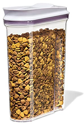 OXO Good Grips - Dispenser di cibo per animali domestici, 4,5 Qt/4,25 L, ideale per fino a 1,8 kg di cibo per cani o 1,6 kg di cibo per gatti, ermetico, senza BPA