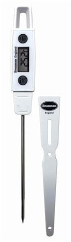 Brannan Termómetro digital de sonda de alimentos y certificado de calibración rastreable de 2 puntos digital – Termómetro de comida máximo mínimo para monitoreo rápido de temperatura