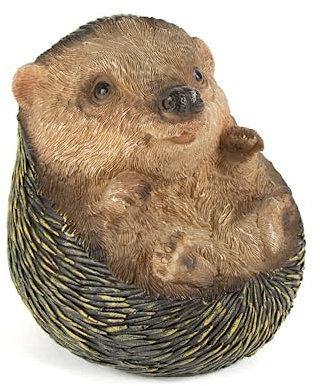 Wrenbury Hedgehog Garden Ornament - Cute Rustic Garden Animals Ornaments Outdoor - Hedgehog Garden Sculpture - Weatherproof and UV Resistant - 12cm
