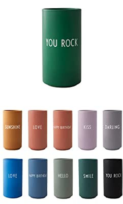 Design Letters Lieblings Vase | Geschenke für Frauen, Männer | Deko Vase für Aesthetic Room Decor, Home, Office | Keramik Vases mit eingravierten Buchstaben für frische Blumen, trockenblumenstrauß