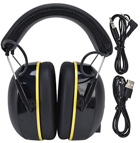 Cuffie Antirumore Cuffie di Sicurezza, Cuffie Elettriche Ricaricabili Riduzione del Rumore Cuffie, Cuffie Bluetooth Insonorizzate con Cancellazione del Rumore per Lavori di Falegnameria di Giardinaggi
