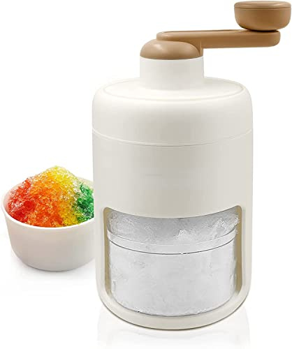 Manual Ice Crusher Ice Shaver, Slush Machine and Slush Puppy Machine, Portable Slushie Machines and Snow Cone Machine with Free Ice Cube Tray BPA Free Manual Ice Crusher Shaver for Kids Home